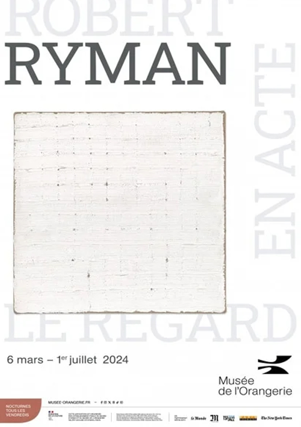 Affiche de l'exposition « Robert Ryman, le regard en acte », musée de l'Orangerie