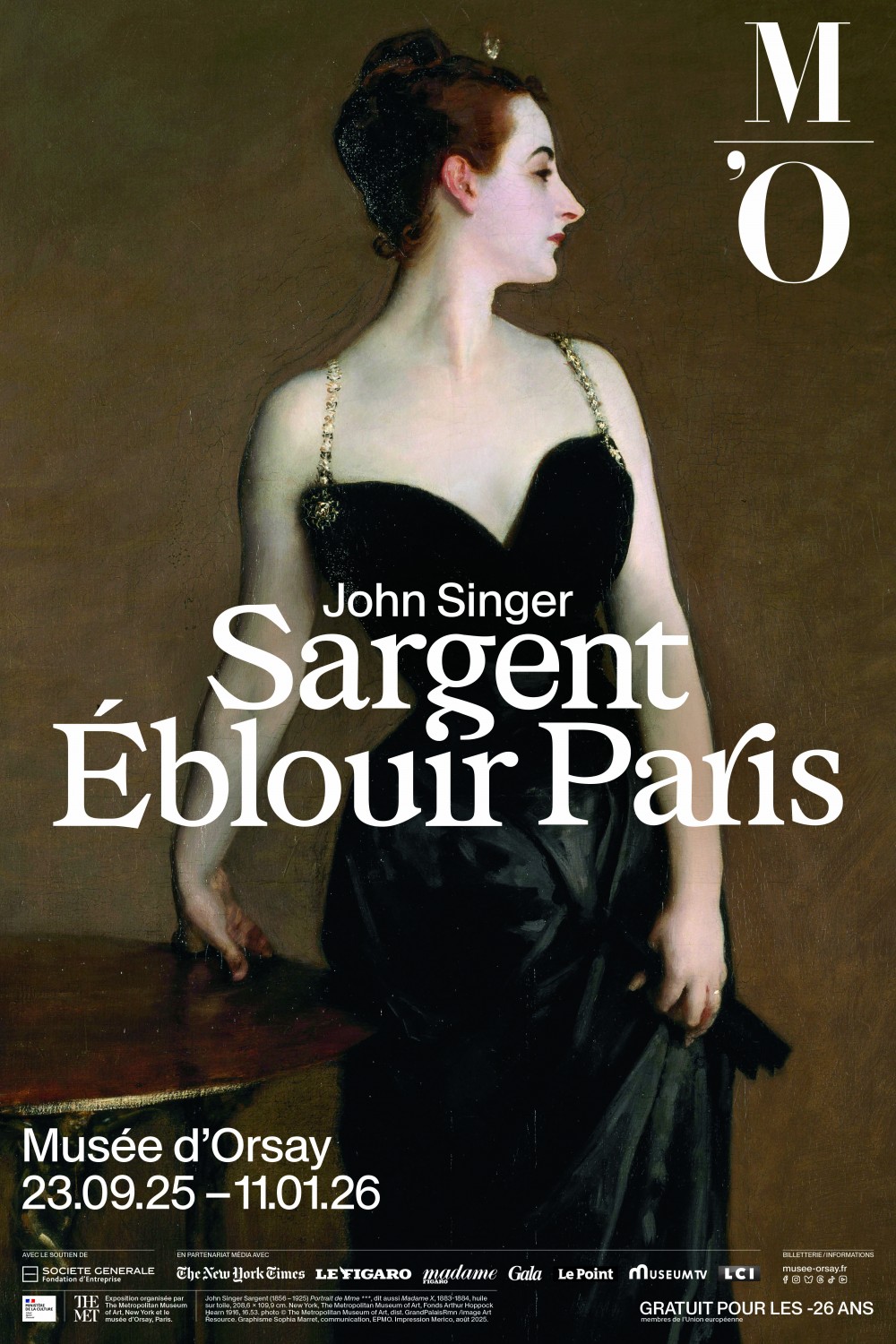 Affiche de l'exposition « John Singer Sargent. Éblouir Paris », musée d'Orsay