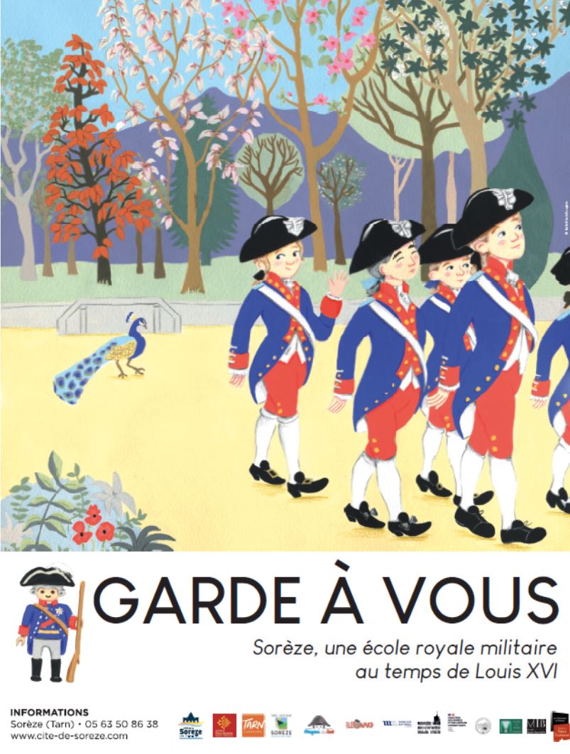 Affiche de l'exposition « Garde à vous. Sorèze, une école royale militaire au temps de Louis XVI »